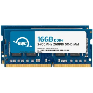 OWC 32GB Kit - 2 x 16GB, 2400 MHz, DDR4-RAM, SO-DIMM), RAM, Blau