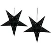 Wanddekoration 2er Set LED MOTTI Stern 60 cm Schwarz