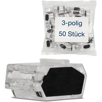 ChiliTec Steckbare Dosenklemmen, 50er Pack 1-polig, 3 Klemmstellen, 1-2,5mm2