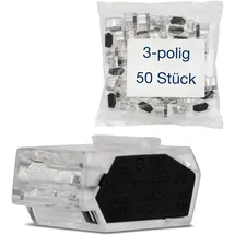 ChiliTec Steckbare Dosenklemmen, 50er Pack 1-polig, 3 Klemmstellen, 1-2,5mm2