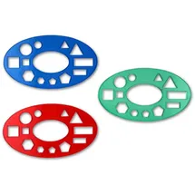 RHEITA Mengenlehre Schablone Gr. 14,0 x 8,0 x 0,2cm Farbe: blau