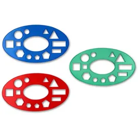 RHEITA Mengenlehre Schablone Gr. 14,0 x 8,0 x 0,2cm Farbe: blau