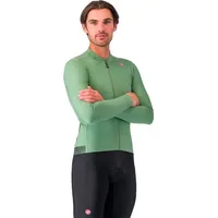Castelli Espresso Thermal Langarm-trikot - Green Pepper / Dark