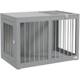PawHut Hunde-Zubehör Grau Edelstahl B/H/L: ca. 50x80x56,5 cm - Grau