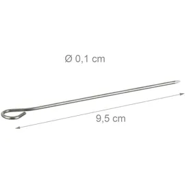 Relaxdays Rouladennadeln 11 cm Edelstahl silber