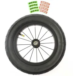 BERG Rad für Biky Laufrad mit Handbremse, 12'', Slick, schwarz