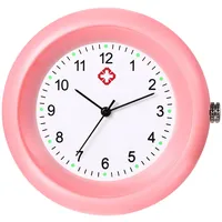 JewelryWe Schwesternuhr Krankenschwesteruhr Taschenuhr Stethoskop: Rosa Analog Quarz Uhr Damen Herren leicht lesbare Stethoskopuhr Arbeitsuhr für Krankenschwestern Ärzte Pflege
