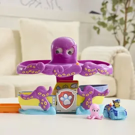 Paw Patrol Pup Squad Oktopus Spielset mit Rennstrecke, Rampe und Baby-Tintenfisch