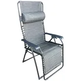 SUNGÖRL Relaxsessel »Turin XL«, 80x130x70 cm, stufenlos verstellbar, klappbar, wetterfestes SUNTEX-Gewbe - schwarz