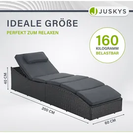 Juskys Faltbare Sonnenliege Lamia Schwarz