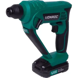 VONROC Akku-Bohrhammer VPower inkl. 2 x 2,0 Ah + Ladegerät