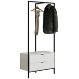 VCM trendteam Kompaktgarderobe Jody weiß schwarz B/H/T: 85/190/47 cm - weiß,