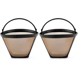 2 Stück kegelförmige Kaffeefilter wiederverwendbarer Kaffeefilter für Ninja Dual