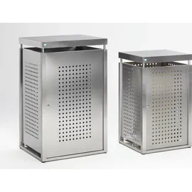 Proregal Mülltonnenbox 136,5 x 85 x 77 cm silber