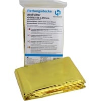 Rettungsdecke gold silber | 10 Stück 210 x 160 cm | Notfalldecke für erste Hilfe im praktischen Vorteilspack | Wasser- und winddichte Sicherheitsdecke zum Schutz bei Unfällen