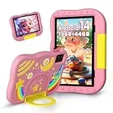 Rebecco Kinder Tablet 10 Zoll Android 14 Tablet für Kinder mit Octa-Core, 6000 mAh, 10GB(4+6) RAM + 64GB ROM, WiFi, BT5.2, Kindersicherung, Vorinstallierte Kindersoftware Lerntablet für Kinder