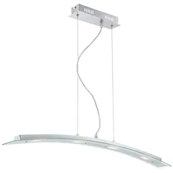 20W LED Hängeleuchte, Glasplatte gebogen, satiniert