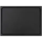 morleos Muvell Schneidebrett Kunststoff HDPE500 | Schwarz 35x25x2 cm | Schneidbrett | Gastro Profi BBQ & Bar Küchenbrett | 1 Seite mit Saftrinne |