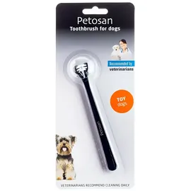Petosan Zahnbürste für kleine Hunde Schwarz