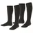 Esprit Kniestrümpfe Foot Logo Multipack K Kh Baumwolle lang einfarbig 2 Paar, Schwarz 27-30