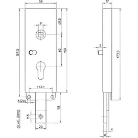 FP Bever Garagentor-Schloss 8002 PZ60/9