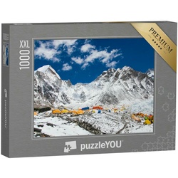 puzzleYOU Puzzle Puzzle 1000 Teile XXL „Basislager des Mount Everest, Nepal, Himalaya“, 1000 Puzzleteile, puzzleYOU-Kollektionen Nepal