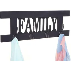 Wandgarderobe MCW-C60 Family, Garderobe Garderobenpaneel, Shabby-Look Vintage 60x21cm