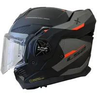 LS2 FF901 Advant X Oblivion Modularhelm - Matt Schwarz/Grau/Orange