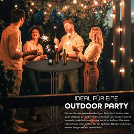 tillvex Gastro Stehtisch klappbar Ø60 cm Anthrazit