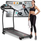 Laufband für Zuhause Klappbar YM TAP100APP 11 km/h, KINOMAP und ZWIFT Coaching Multiplayer-APP, Herzsensor, Neigung Einstellbar, 12 Programme, Automatische Schmierung, 1 PS (2,5 PS Spitzenleistung)