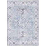 Nouristan Teppich »Gratia«, rechteckig, Orientalisch, Vintage, Flachgewebe Teppich,Wohnzimmer, Schlafzimmer – Brilliant-Blau, 160x230cm