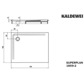 Kaldewei SUPERPLAN 1859-2, Duschwanne mit Wannenträger, 100x120cm, 385948043001,