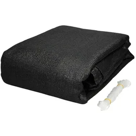 ECD Germany Sonnensegel Sonnenschutz 3,6x3,6x3,6 m Anthrazit HDPE, UV Schutz, wasserabweisend, wetterbeständig, atmungsaktiv, inkl. Befestigungsseile, Schattenspender für Terrasse, Balkon