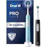 Oral B Oral-B Pro 1 black/caribbean blue mit 2. Handstück