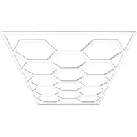 Barberpub Hexagon LED Garage Light, 68970LM 6500K Hexagon LED Beleuchtung für Werkstatt, Friseursalon, 14 Grid LP003/nicht dimmbar, Aluminiumrahmen