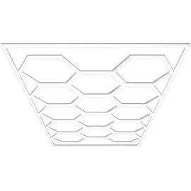 Barberpub Hexagon LED Garage Light, 68970LM 6500K Hexagon LED Beleuchtung für Werkstatt, Friseursalon, 14 Grid LP003/nicht dimmbar, Aluminiumrahmen