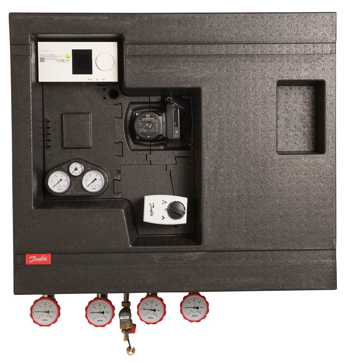 Danfoss Hausstation Compact 28 VX-FI, 1 AVQM, 35kW, ECL310/A237
