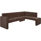 exxpo - sofa fashion Essbank EXXPO - SOFA FASHION "Barista, bequem und elegant, hohe Bodenfreiheit", braun, B:245cm H:83cm T:159cm, Luxus-Microfaser (100% Polyester), Sitzbänke, Essbank, Eckbank Barista bequem und elegant, hochwertige Detailverarbeitung