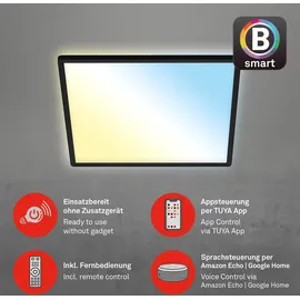 Briloner Brilo Wifi Deckenleuchte Slim Smart App- Sprachgesteuert CCT Schwarz 42 cm