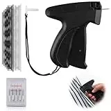 Stitchy Quick Clothing Fixer, Etikettierpistole Kleidung Mini Handnähmaschine mit 5 Nadeln & 1000 Plastiknadeln, Stitch Gun Schnelles Fixiergerät für Stoffe Hosen Vorhänge Tacker für Stoff (Schwarz)