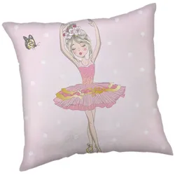 Ballerina Kissen Kuschelkissen Dekokissen Prinzessin 40 x 40 cm