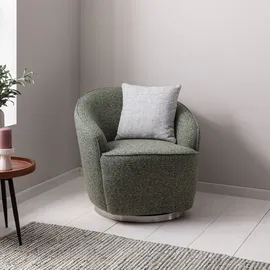 Livora Sessel FIONA Polyester 79 x 81 x 74 cm Dunkelgrün mit Kissen