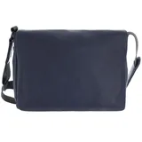 LEONHARD HEYDEN Den Haag Messenger Leder 37 cm Laptopfach blau