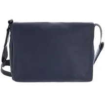 LEONHARD HEYDEN Den Haag Messenger Leder 37 cm Laptopfach blau