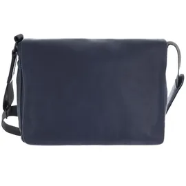 LEONHARD HEYDEN Den Haag Messenger Leder 37 cm Laptopfach blau