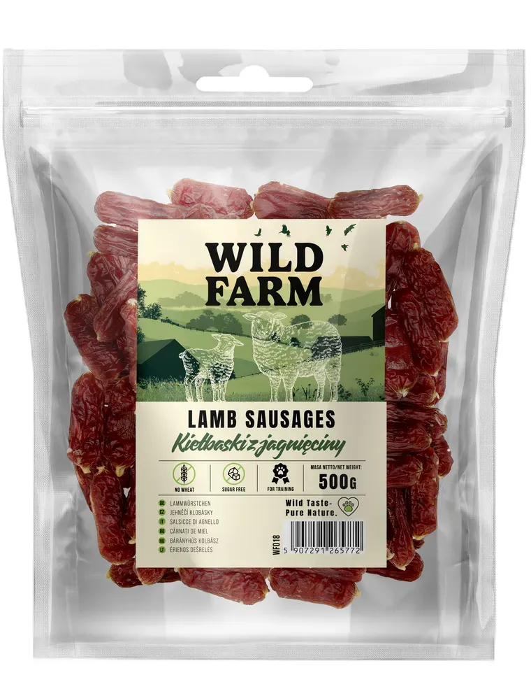 WILD FARM Lammwürstchen 500g Hundeleckerli
