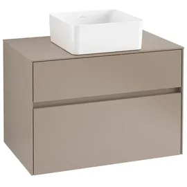 Villeroy & Boch Villeroy und Boch Collaro Waschtischunterschrank C03700VM 80x54,8x50cm, Waschtisch mittig, taupe