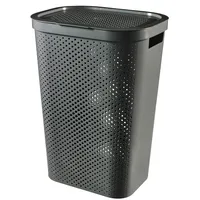 Curver Wäschebehälter Wäschekorb Wäschesammler Infinity 59L Dunkelgrau Korb
