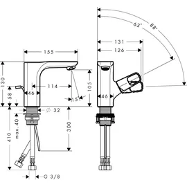 Hansgrohe Urquiola Einhandmischer Chrom