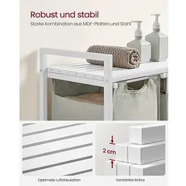 VASAGLE Wäschesortierer weiß